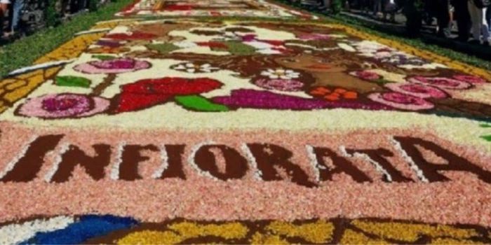 The flower festival in Genzano of Rome