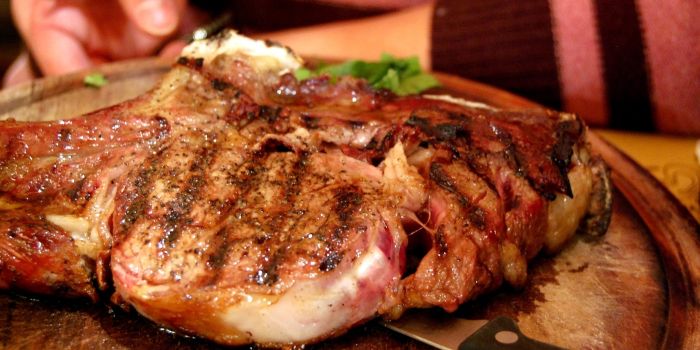 Florentine steak on BBQ