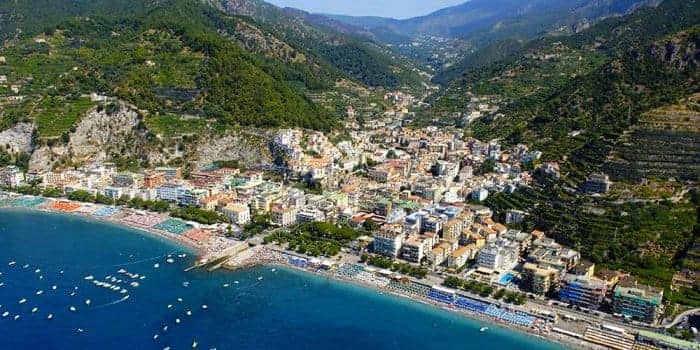 Maiori: the longest beach on the Amalfi Coast