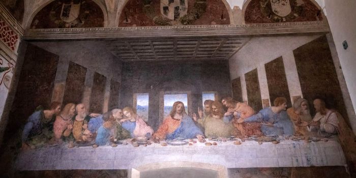 The Last Supper by Leonardo Da Vinci, Santa Maria delle Grazie refectory, Milan Leonardo Da Vinci's Last Supper in Milan
