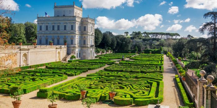 Veduta di uno dei giardini più belli d'Italia