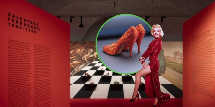 Ferragamo shoes exhibited at the Ferragamo Museum Florence - iconic pieces