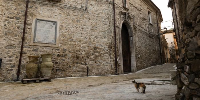 Panorama su Oriolo, il borgo dove ha sede Palazzo Giannettasio