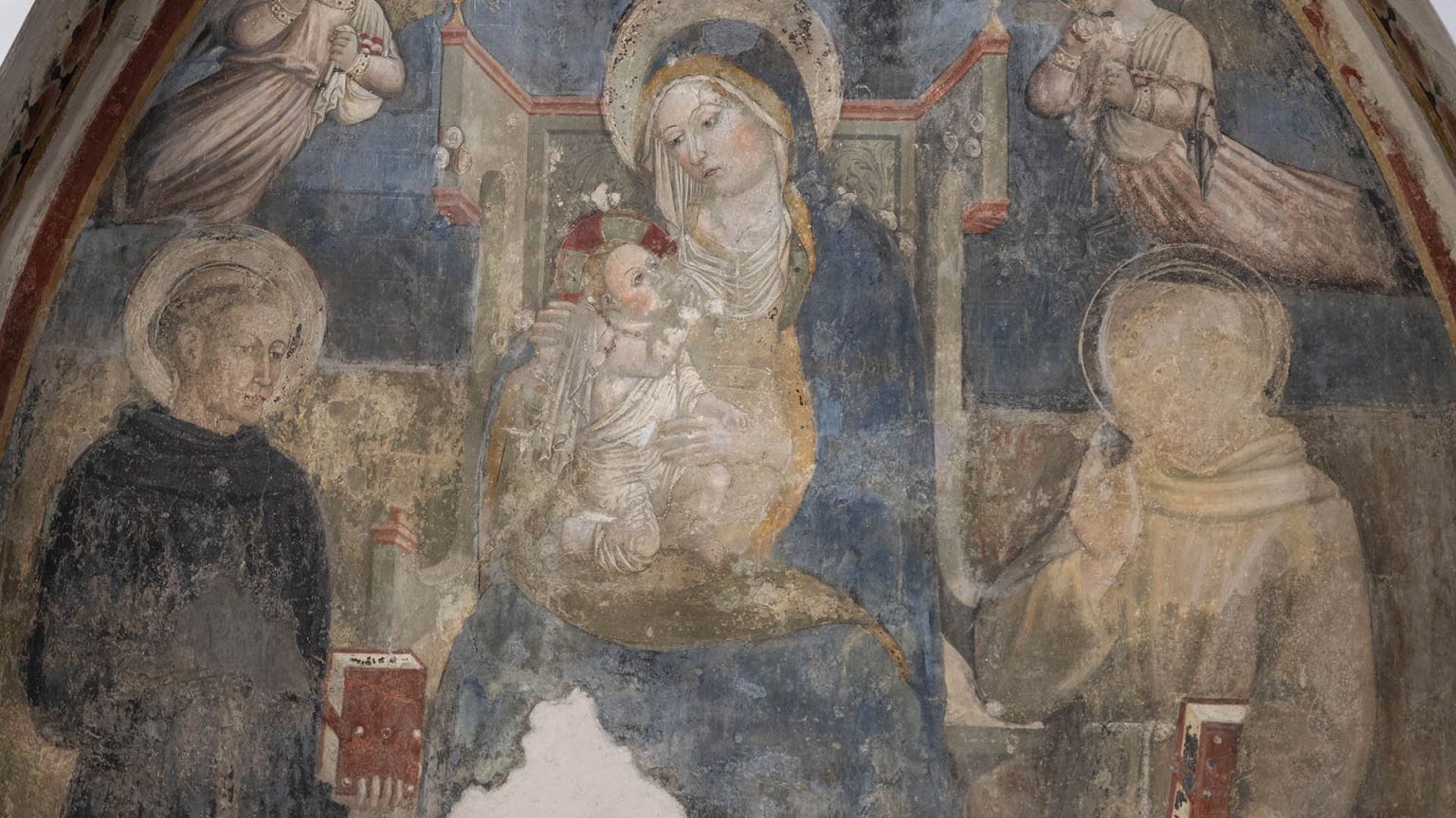 Fresco by Pierpalma da Fermo, Madonna delle Rose church, Torre San Patrizio