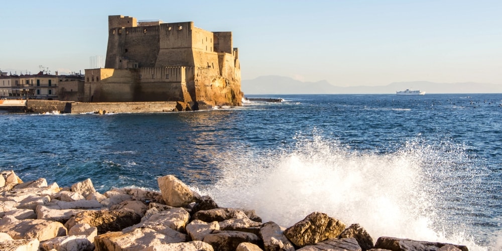Landscape of Naples, with a view of Castel dell'Ovo