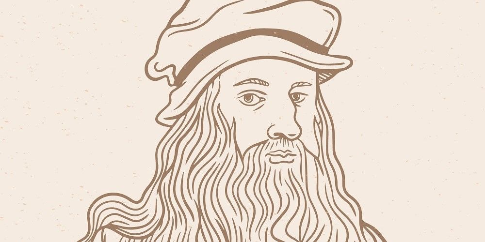 Una caricatura di Leonardo da Vinci Una caricatura di Leonardo da Vinci