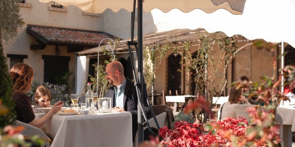 Delicious typical dishes at the medieval tavern of the castle of Gropparello Delicious typical dishes at the medieval tavern of the castle of Gropparello