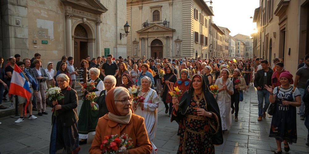religious procession, May, Italy