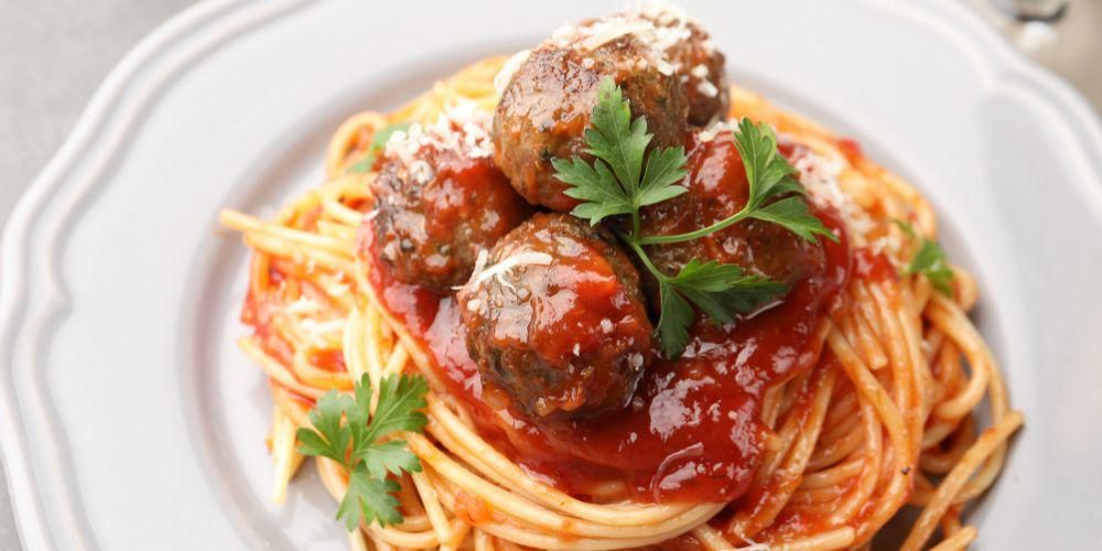 pasta and meatballs