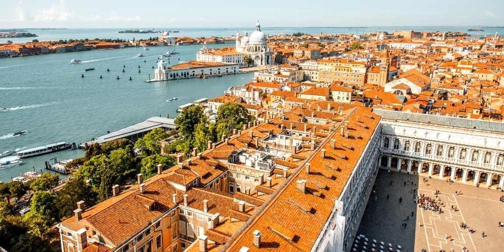 Venice aerial view Venice aerial view