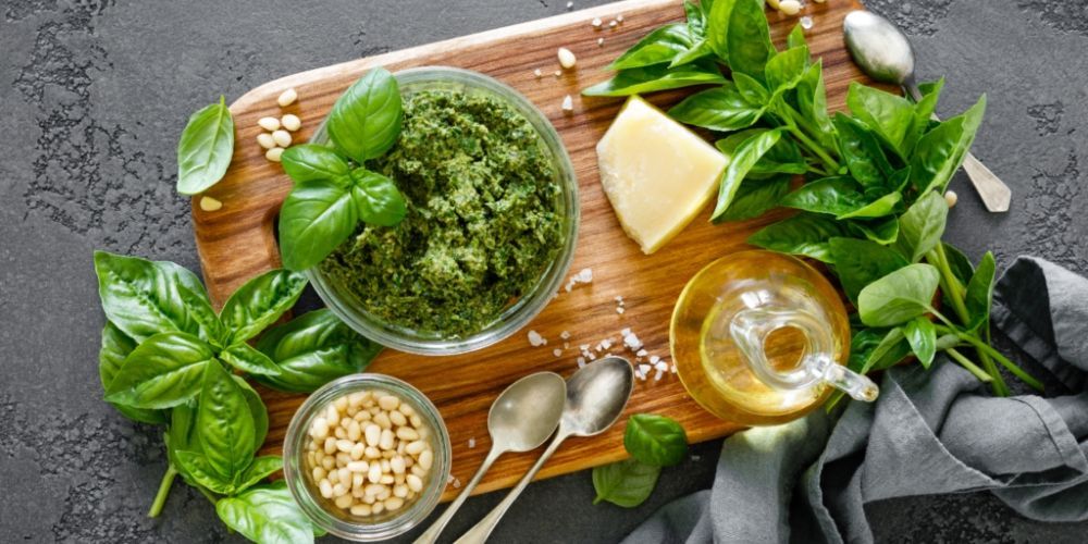 Gli ingredienti per il Pesto Gli ingredienti per il Pesto
