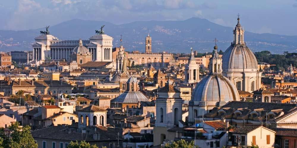 Panoramic view of Rome