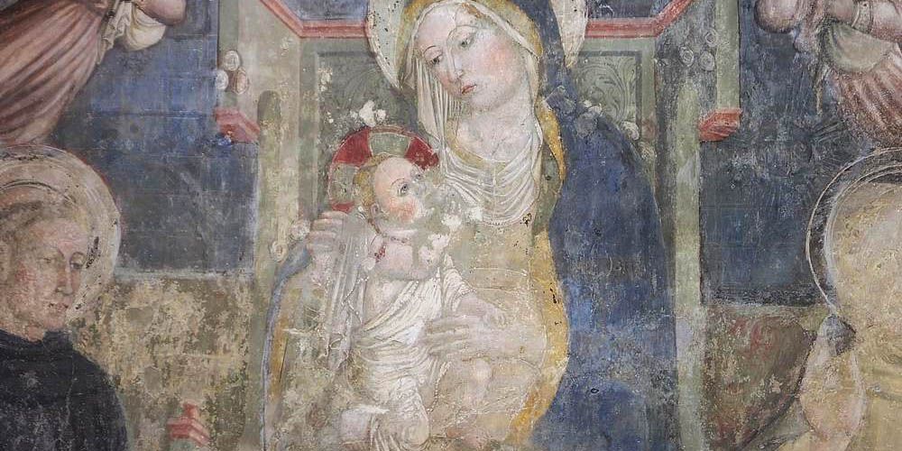 Fresco of the Madonna delle Rose church, Torre San Patrizio