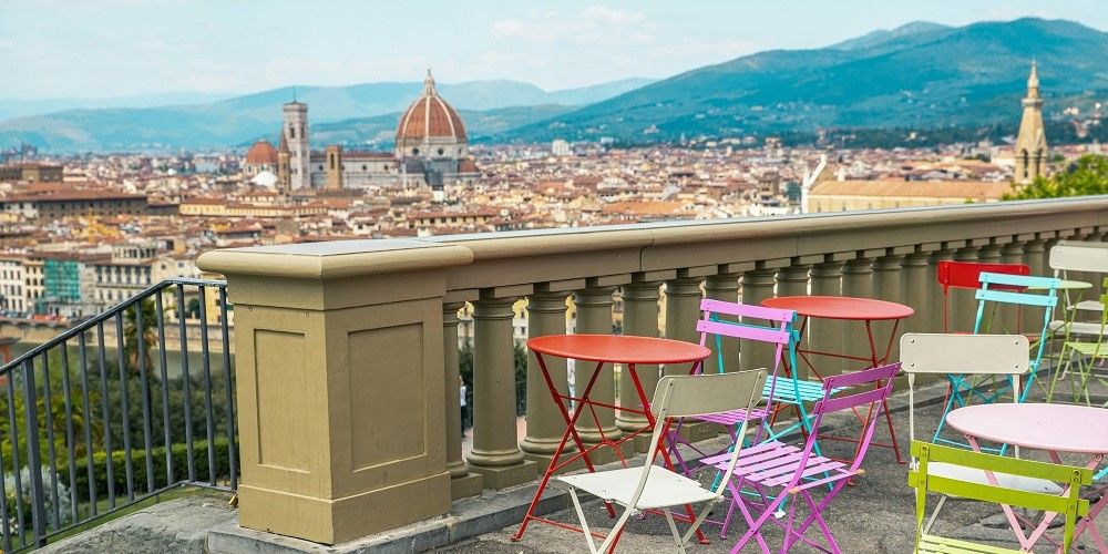 A panoramic terrace in Florence