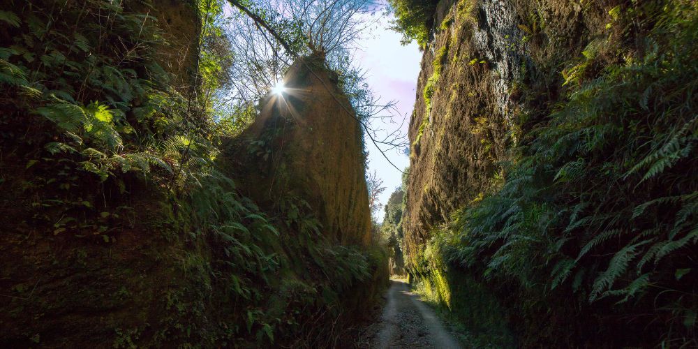 Hollow cave roads - archeologicla park - Sorano Hollow cave roads - archeologicla park - Sorano