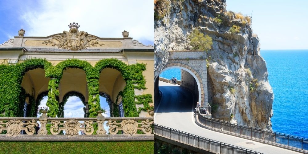 Laghi-italiani-vs -costiera-amalfitana-Villa-Balbaniello-SS163 Laghi-italiani-vs -costiera-amalfitana-Villa-Balbaniello-SS163